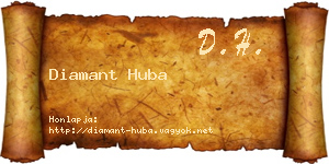 Diamant Huba névjegykártya
